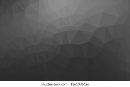 Dark Silver, Gray vector polygonal background. A completely new color illustration in a vague style. The best triangular design for your business.