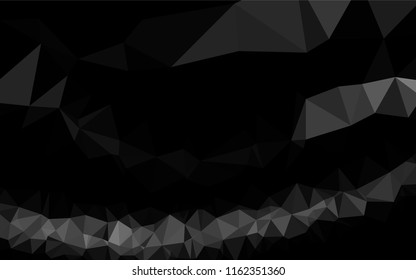 Dark Silver, Gray vector polygonal template. Colorful illustration in abstract style with gradient. Triangular pattern for your business design.