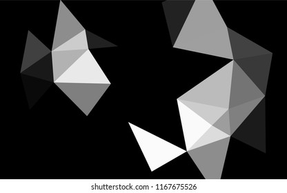 Dark Silver, Gray vector polygonal pattern. Shining illustration, which consist of triangles. The completely new template can be used for your brand book.