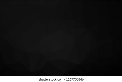 Dark Silver, Gray vector polygonal background. A vague abstract illustration with gradient. The template can be used as a background for cell phones.