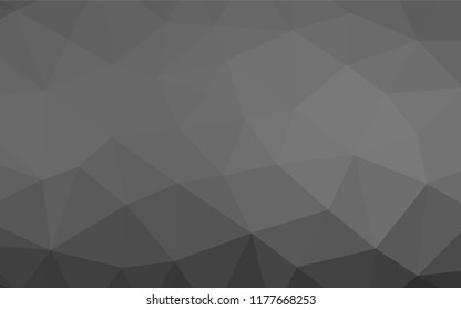 Dark Silver, Gray vector polygonal template. Colorful abstract illustration with gradient. Triangular pattern for your business design.