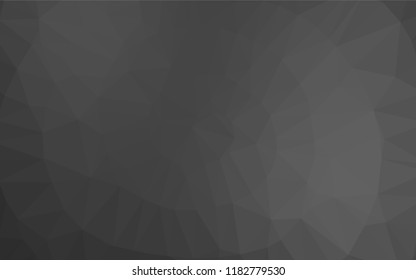 Dark Silver, Gray vector polygonal background. A vague abstract illustration with gradient. The template can be used as a background for cell phones.