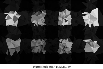 Dark Silver, Gray vector polygonal template. A completely new color illustration in a vague style. The elegant pattern can be used as part of a brand book.