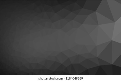 Dark Silver, Gray vector polygonal background. Triangular geometric sample with gradient.  Brand new style for your business design.