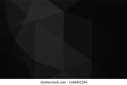 Dark Silver, Gray vector polygonal background. Triangular geometric sample with gradient.  The polygonal design can be used for your web site.