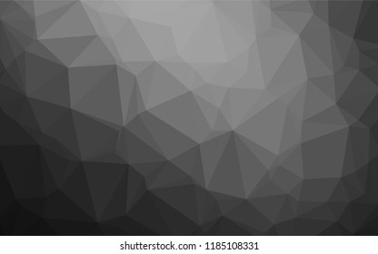 Dark Silver, Gray vector polygonal pattern. Brand new colored illustration in blurry style with gradient. A completely new template for your business design.