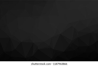 Dark Silver, Gray vector polygonal background. Shining colored illustration in a Brand new style. Triangular pattern for your business design.