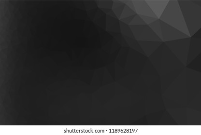 Dark Silver, Gray vector polygonal background. Creative illustration in halftone style with gradient. A completely new design for your business.