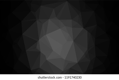 Dark Silver, Gray vector polygonal template. Creative illustration in halftone style with gradient. The polygonal design can be used for your web site.