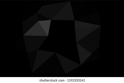 Dark Silver, Gray vector polygonal pattern. A sample with polygonal shapes. The polygonal design can be used for your web site.