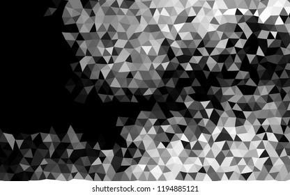 Dark Silver, Gray vector polygonal template. A vague abstract illustration with gradient. Brand new design for your business.