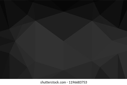 Dark Silver, Gray vector polygonal background. Triangular geometric sample with gradient.  The textured pattern can be used for background.