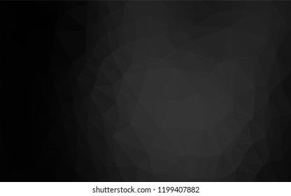 Dark Silver, Gray vector polygonal background. A completely new color illustration in a vague style. The polygonal design can be used for your web site.