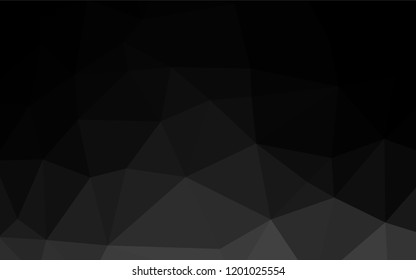 Dark Silver, Gray vector polygonal background. Modern geometrical abstract illustration with gradient. Triangular pattern for your business design.