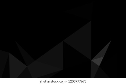 Dark Silver, Gray vector polygonal pattern. Triangular geometric sample with gradient.  A completely new design for your business.