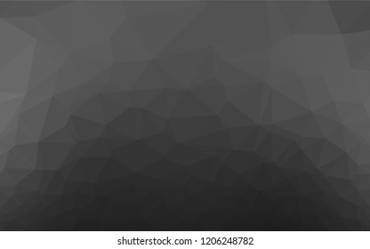 Dark Silver, Gray vector polygonal background. An elegant bright illustration with gradient. A completely new design for your business.