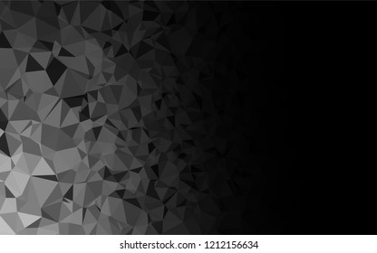 Dark Silver, Gray vector polygonal pattern. Brand new colored illustration in blurry style with gradient. The template can be used as a background for cell phones.