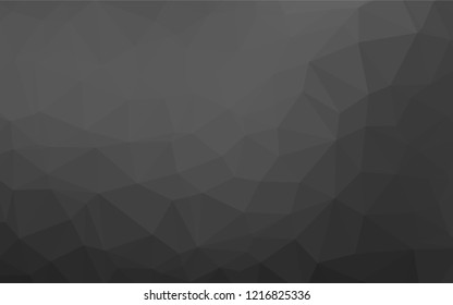 Dark Silver, Gray vector polygonal pattern. An elegant bright illustration with gradient. The template can be used as a background for cell phones.