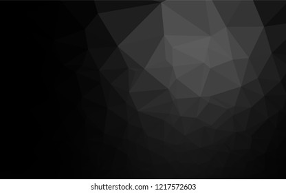 Dark Silver, Gray vector polygonal pattern. A completely new color illustration in a vague style. The elegant pattern can be used as part of a brand book.