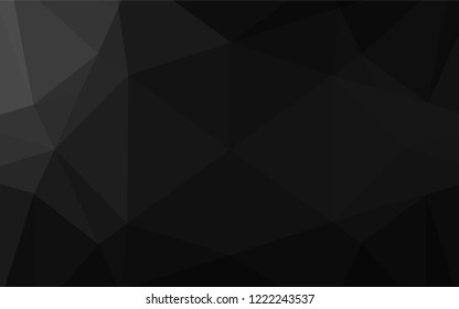 Dark Silver, Gray vector polygonal pattern. Triangular geometric sample with gradient.  The best triangular design for your business.