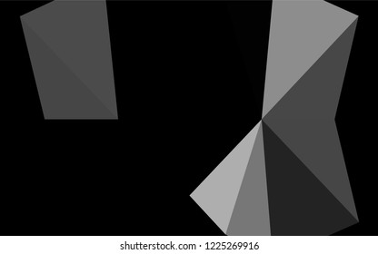 Dark Silver, Gray vector polygonal template. Triangular geometric sample with gradient.  The elegant pattern can be used as part of a brand book.
