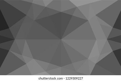 Dark Silver, Gray vector polygonal pattern. Colorful abstract illustration with gradient. The template can be used as a background for cell phones.