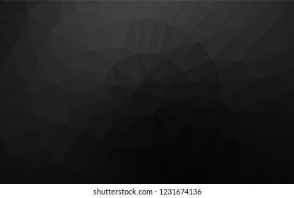 Dark Silver, Gray vector polygonal pattern. An elegant bright illustration with gradient. The polygonal design can be used for your web site.