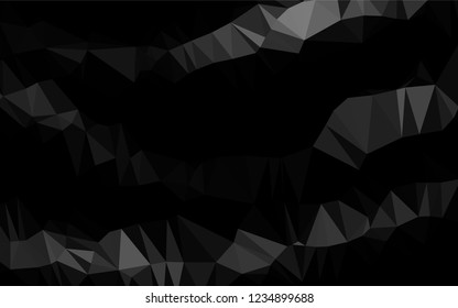 Dark Silver, Gray vector polygonal pattern. Glitter abstract illustration with an elegant design. Triangular pattern for your business design.