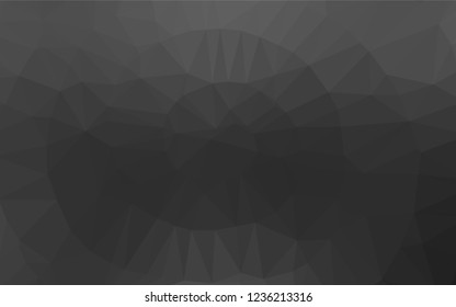 Dark Silver, Gray vector polygonal pattern. Creative illustration in halftone style with gradient. A completely new design for your business.