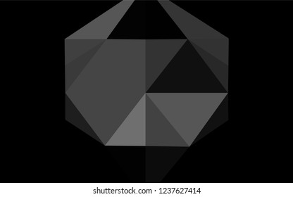 Dark Silver, Gray vector polygonal background. A sample with polygonal shapes. A completely new template for your business design.