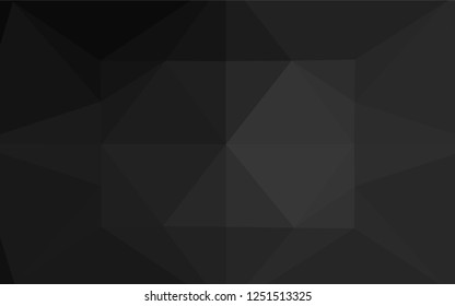 Dark Silver, Gray vector polygonal background. An elegant bright illustration with gradient. The elegant pattern can be used as part of a brand book.