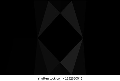 Dark Silver, Gray vector polygonal template. A completely new color illustration in a vague style. The elegant pattern can be used as part of a brand book.