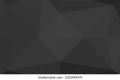 Dark Silver, Gray vector polygonal template. Triangular geometric sample with gradient.  A completely new design for your business.