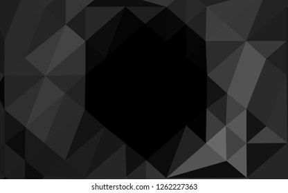 Dark Silver, Gray vector polygonal pattern. Shining colored illustration in a Brand new style. Textured pattern for background.