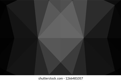 Dark Silver, Gray vector polygonal template. Colorful abstract illustration with gradient. A new texture for your design.