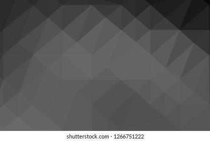 Dark Silver, Gray vector polygonal template. Creative illustration in halftone style with gradient. Template for your brand book.