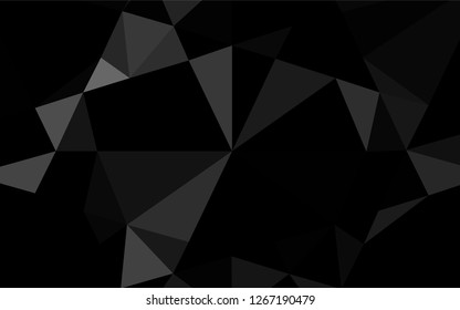 Dark Silver, Gray vector polygonal template. Colorful illustration in abstract style with gradient. The polygonal design can be used for your web site.