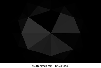 Dark Silver, Gray vector polygonal background. Colorful illustration in abstract style with gradient. Brand new design for your business.