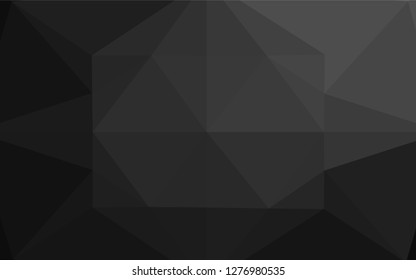 Dark Silver, Gray vector polygonal pattern. Colorful abstract illustration with gradient. The best triangular design for your business.