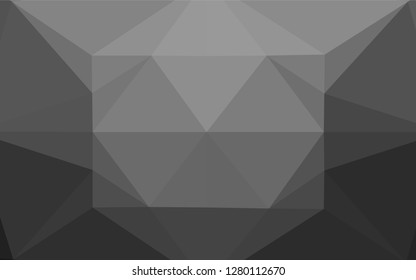 Dark Silver, Gray vector polygonal background. Creative illustration in halftone style with gradient. A completely new design for your business.