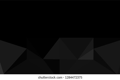 Dark Silver, Gray vector polygonal background. Geometric illustration in Origami style with gradient.  Triangular pattern for your business design.