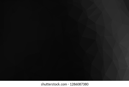 Dark Silver, Gray vector polygonal pattern. Shining colored illustration in a Brand new style. The best triangular design for your business.