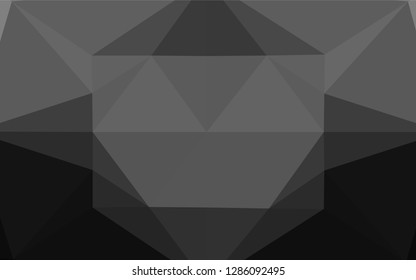Dark Silver, Gray vector polygonal background. Shining illustration, which consist of triangles. A new texture for your design.