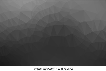 Dark Silver, Gray vector polygonal pattern. Creative illustration in halftone style with gradient. A new texture for your design.