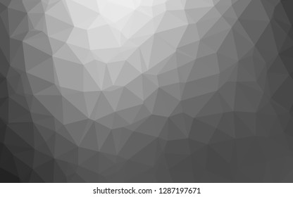Dark Silver, Gray vector polygonal background. Shining colored illustration in a Brand new style. Textured pattern for background.