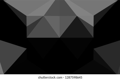 Dark Silver, Gray vector polygonal template. Creative geometric illustration in Origami style with gradient. Brand new style for your business design.