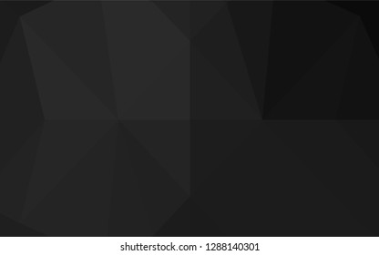 Dark Silver, Gray vector polygonal background. Geometric illustration in Origami style with gradient.  A completely new template for your business design.