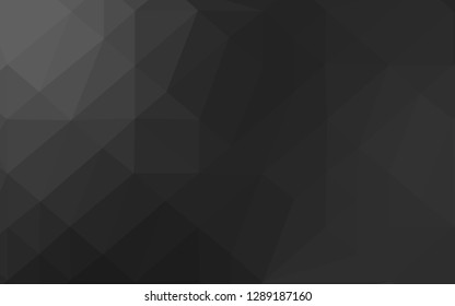 Dark Silver, Gray vector polygonal template. Colorful illustration in Origami style with gradient.  New texture for your design.