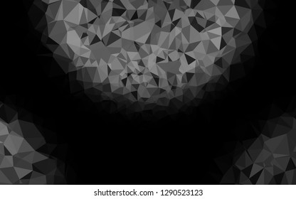 Dark Silver, Gray vector polygonal background. Colorful illustration in abstract style with gradient. Template for your brand book.