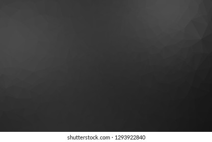 Dark Silver, Gray vector polygonal template. A completely new color illustration in a vague style. Textured pattern for background.